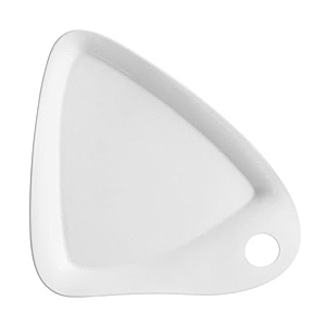 Тарелка треугольная «Карактер»; материал: фарфор; белый