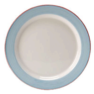 Тарелка мелкая «Рио Блю»; материал: фарфор; диаметр=16.5 см.; белый, синий