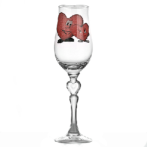 Бокал для шампанского флюте «Харт»; стекло; 250 мл; диаметр=65, высота=232 мм; прозрачный
