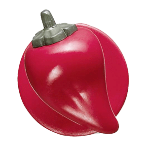 Пукли «Красный перец» (12 штук); пластик; красный,зеленый