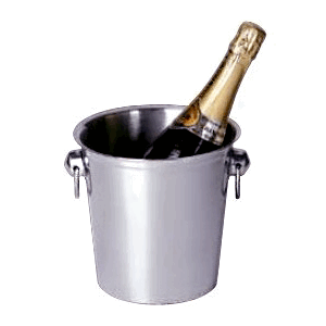 Ведро для шампанского; металл; 4л; диаметр=19.5, высота=19.5 см.; металлический
