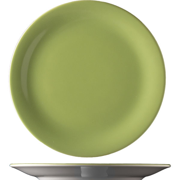 Тарелка мелкая «Дэйзи»; материал: фарфор; диаметр=19.5 см.; зеленый