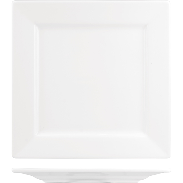 Тарелка квадратная «Кунстверк»; фарфор; H=25,L=270,B=270мм; белый