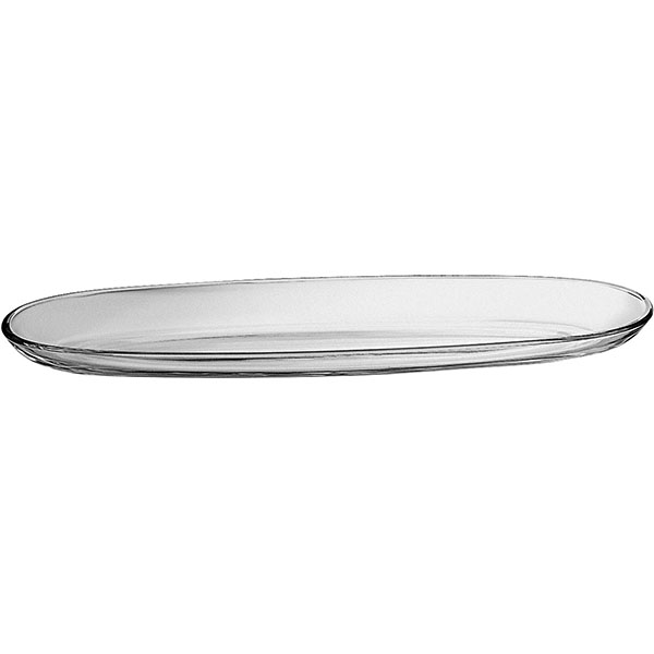 Блюдо овальный «Фениче»; стекло; L=50,B=16см; прозрачный