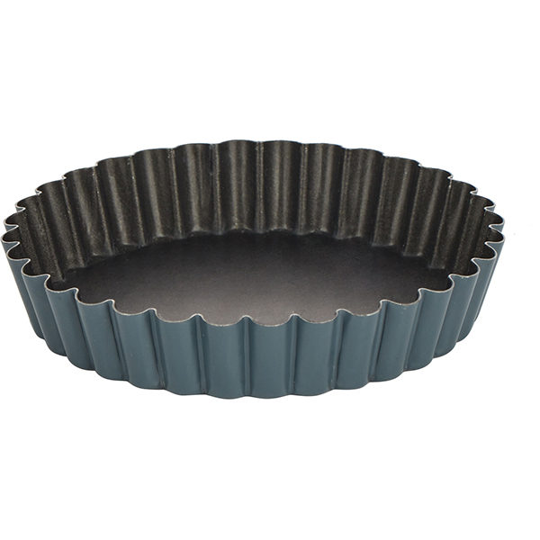 Форма кондитерская «Экзопан» (12 штук); материал: алюминий, тефлон; диаметр=95, высота=17, длина=250, ширина=140 мм; синий,цвет: черный