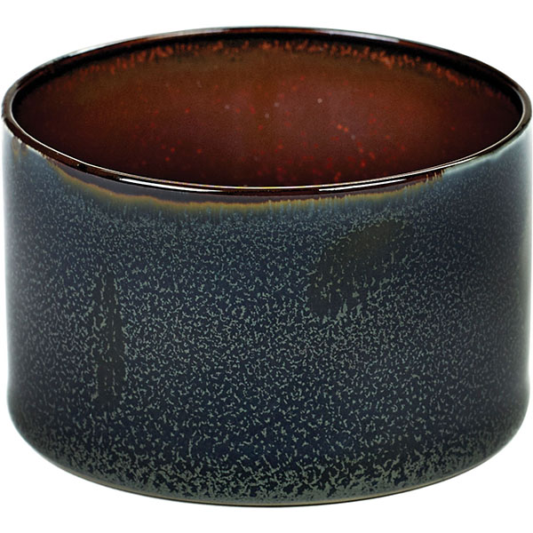 Салатник «Цилиндр»; керамика; D=75,H=50мм; синий, коричневый 
