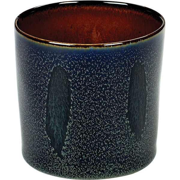 Салатник «Цилиндр»; керамика; D=7.5,H=7.5см; синий, коричневый