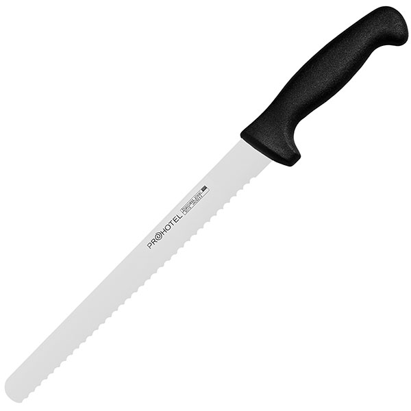 Нож для хлеба «Проотель»  сталь нержавеющая,пластик  L=39/25,B=2.5см Yangdong