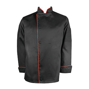 Куртка поварская с окантовкой 54-56 размер   твил  цвет: черный,красный POV