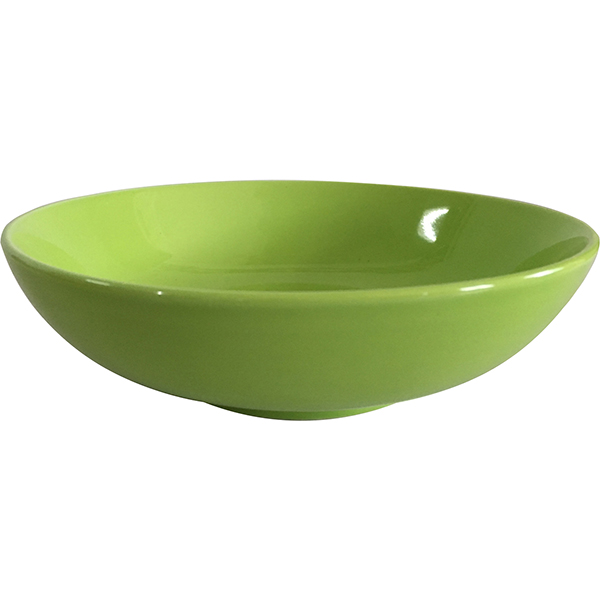 Тарелка глубокая; керамика; D=18см; зеленый 