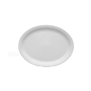 Блюдо овальный «Америка»; фарфор; L=29см; белый