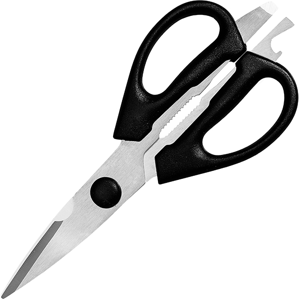Ножницы кухонные «Проотель»; сталь нержавеющая,пластик; L=21см; металлический ,черный