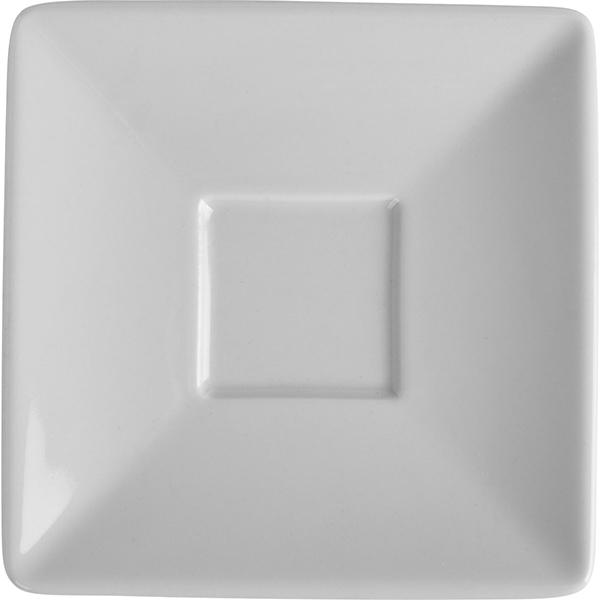 Блюдце квадратное «Классик»; материал: фарфор; длина=11, ширина=11 см.; белый