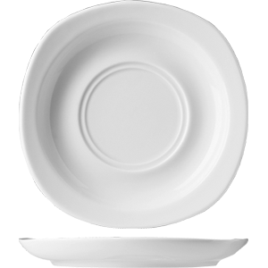 Блюдце «Эфес»; материал: фарфор; диаметр=13 см.; белый