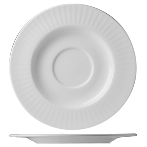 Блюдце «Эвита»; материал: фарфор; диаметр=12.5, высота=1.5 см.; белый