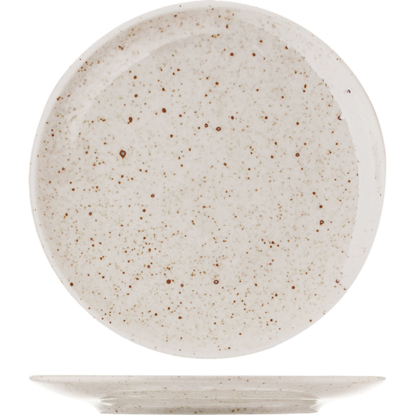 Тарелка пирожковая «Лайфстиль»; фарфор; D=16см; песочный 