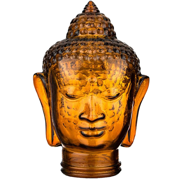 Декор для стола «Будда»; стекло; H=30см; оранжевый 