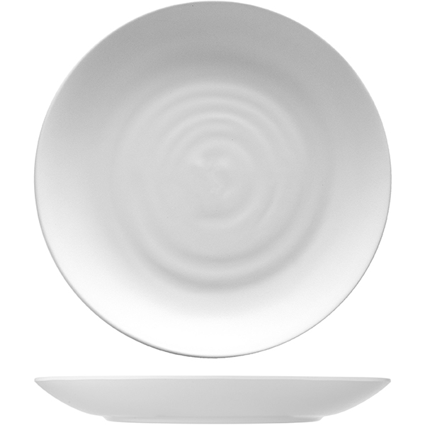 Тарелка; пластик; D=25.6,H=3.2см; белый