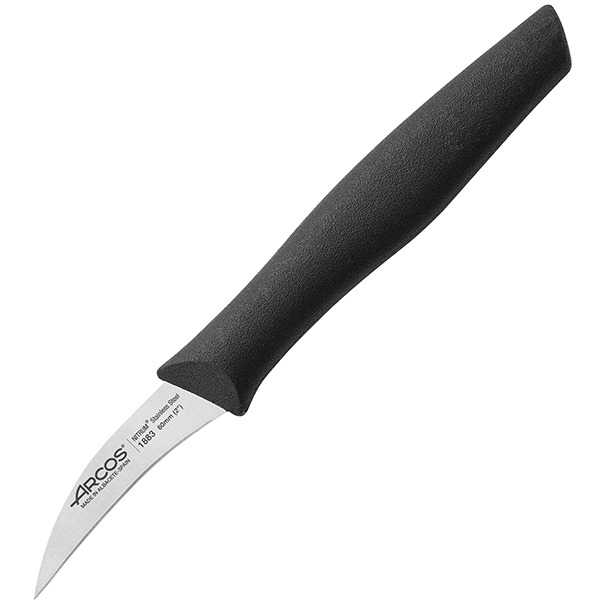 Нож для чистки овощей и фруктов «Нова»; сталь нержавеющая,полипропилен; L=6см; черный