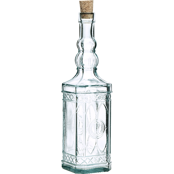 Бутылка с пробкой; стекло; 500мл; прозрачный
