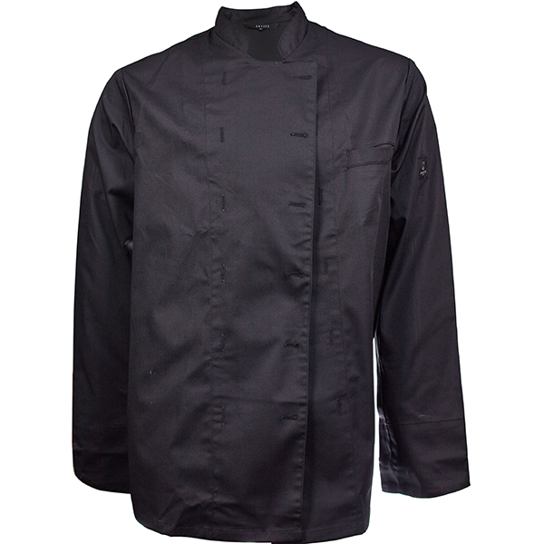 Куртка поварская р.M без пуклей; хлопок,полиэстер; черный