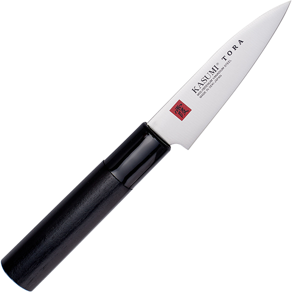 Нож кухонный для овощей; сталь нержавеющая,дерево; L=9см; металлический ,черный