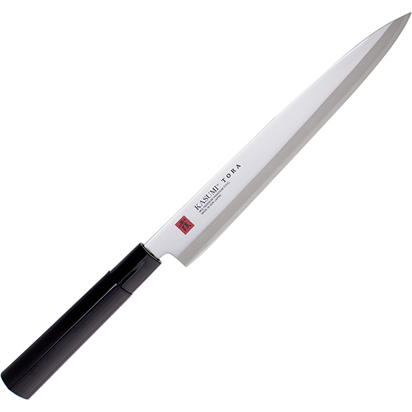 Нож кухонный для сашими; сталь нержавеющая,дерево; L=24см; металлический ,черный