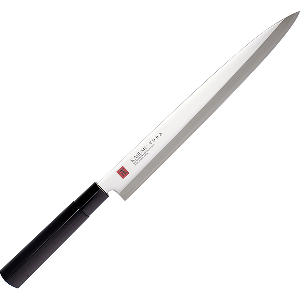 Нож кухонный для сашими; сталь нержавеющая,дерево; L=27см; металлический ,черный