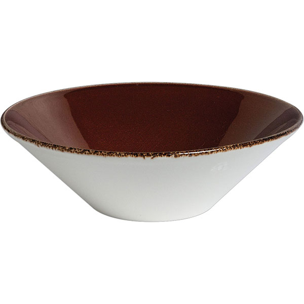 Салатник «Террамеса мокка»; материал: фарфор; 800 мл; диаметр=20.5, высота=9.5 см.; темно-коричневая