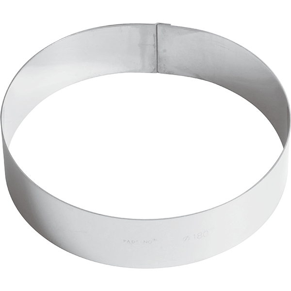 Кольцо кондитерское; сталь нержавеющая; диаметр=180, высота=45 мм; металлический