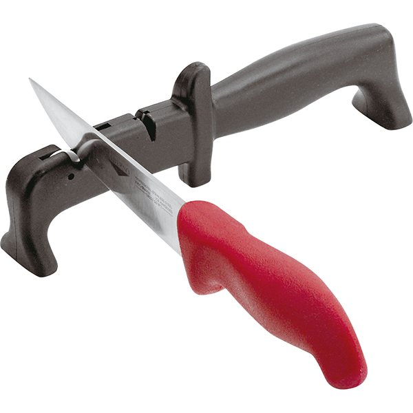Точило ручное для ножей; пластик,сталь; высота=65, длина=220, ширина=30 мм; цвет: черный