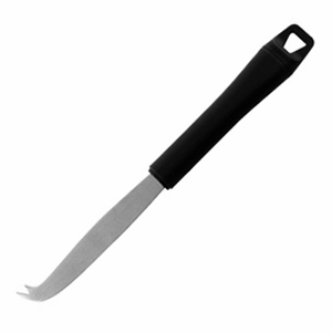 Нож для сыра; нержавейка; длина=23, ширина=2.5 см.; металлический, цвет: черный