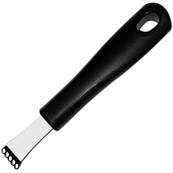 Нож для цедры; сталь, полипропилен; длина=150/40, ширина=18 мм; цвет: черный