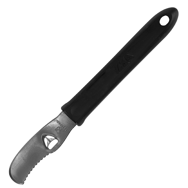 Нож для снятия цедры; сталь,полипропилен; длина=180/63, ширина=20 мм; цвет: черный