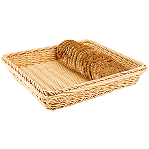 Корзина плетеная для хлеба  полиротанг  высота=8.5, длина=33, ширина=27.7 см. APS