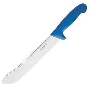 Нож для нарезки мяса; сталь нержавеющая,пластик; длина=30 см.; синий