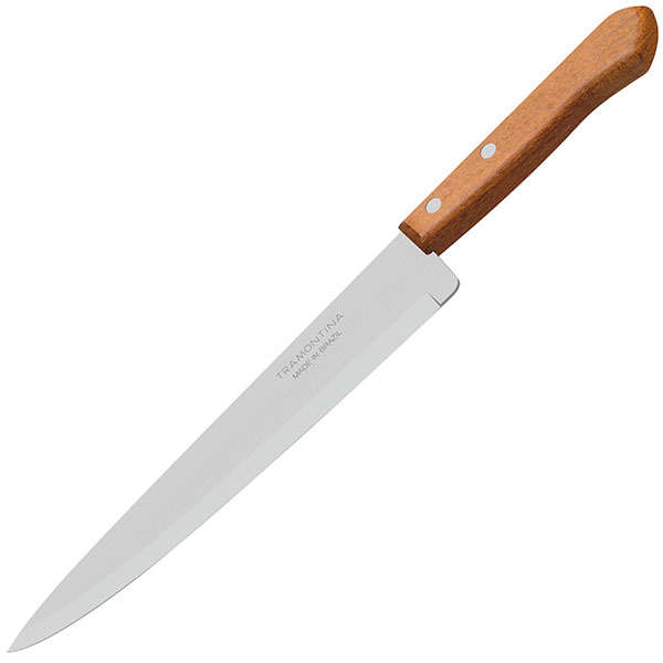 Нож универсальный; сталь,дерево; длина=345/225, ширина=40 мм; металлический, коричневый