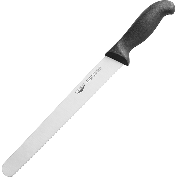 Нож для хлеба; сталь, пластик; длина=425/300, ширина=30 мм; цвет: черный,металлический