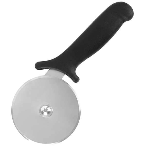 Нож для пиццы «Тутти»; сталь, пластик; диаметр=10, длина=23.5 см.; металлический, цвет: черный