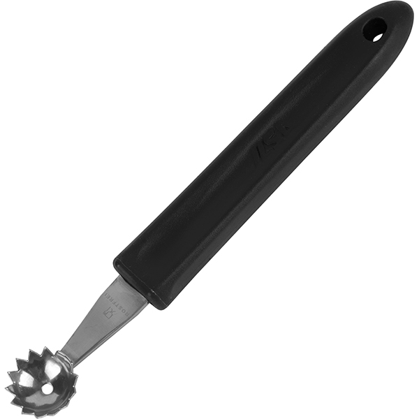 Нож для удаления плодоножки; сталь,абс-пластик; диаметр=20, высота=8, длина=145 мм; металлический,цвет: черный