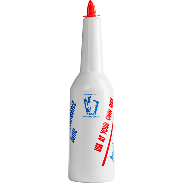 Бутылка для флейринга «ФБА»; абс-пластик; диаметр=75, высота=300 мм; белый