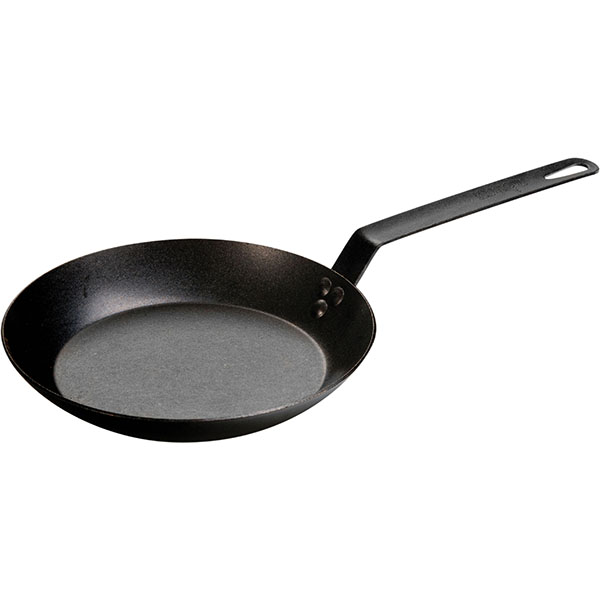 Сковорода; материал: карбоновая сталь; диаметр=250, высота=45, длина=480 мм; цвет: черный