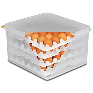 Контейнер для хранения яиц с крышкой и 8лотков  полиэтилен  высота=20, длина=35.4, ширина=32.5 см. APS