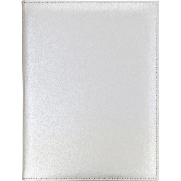 Папка-меню на винтах; кожезаменитель; длина=32, ширина=25 см.; серебряные