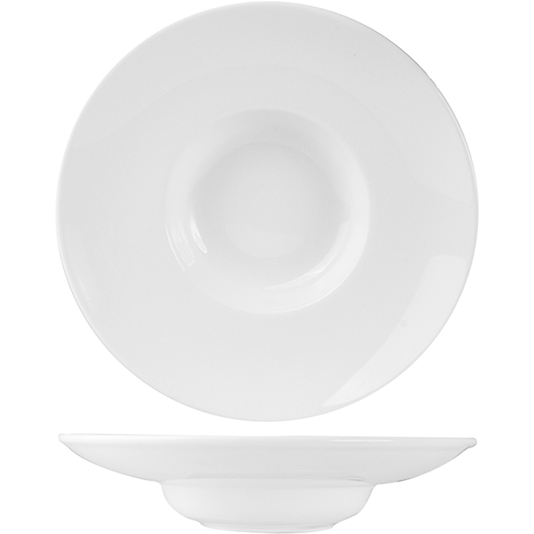 Тарелка глубокая «Кунстверк»; материал: фарфор; 100 мл; диаметр=20, высота=1.7 см.; белый