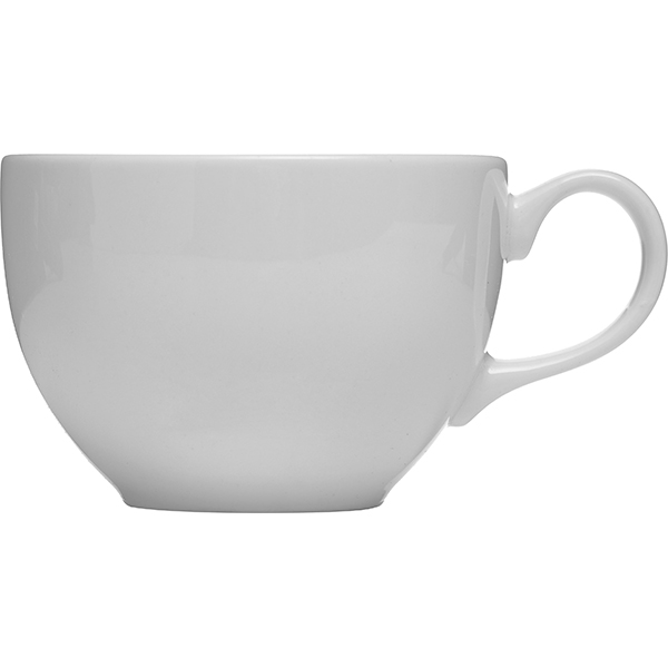Чашка чайная «Монако Вайт»; материал: фарфор; 225 мл; диаметр=9, высота=6, длина=12 см.; белый