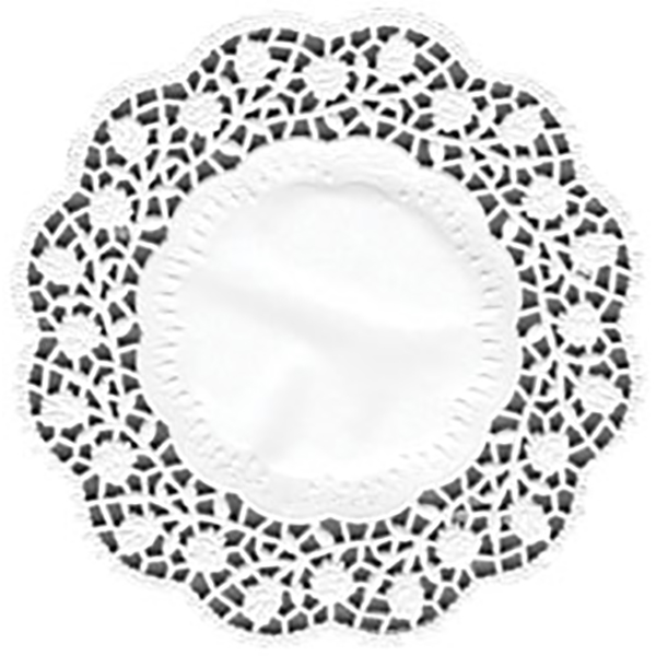 Настольные подкладки кружевные (100 штук); бумага; диаметр=150, высота=8, длина=150, ширина=150 мм; белый