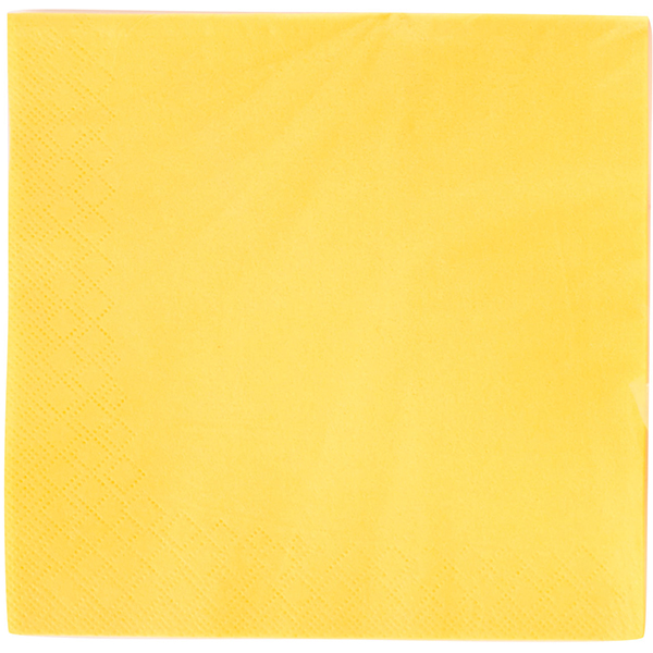 Салфетки 3х-слойные 33*33 см. (250 штук); бумажные салфетки; высота=11, длина=33, ширина=17 см.; желтый