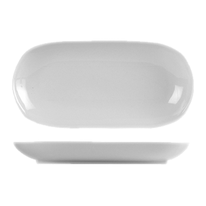 Блюдо овальное «Тэйст вайт»; материал: фарфор; высота=25, длина=250, ширина=130 мм; белый