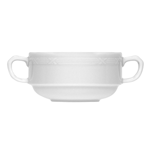 Супница, Бульонница (бульонная чашка) «Штутгарт»; материал: фарфор; 270 мл; высота=0.9 см.; белый